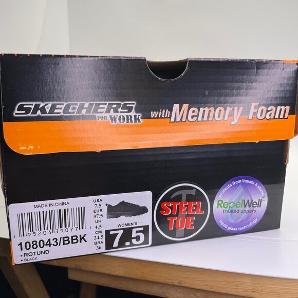 Skechers for Work Women’s Steel Toe Sz 7.5 Memory Foam - Picture 7 of 7